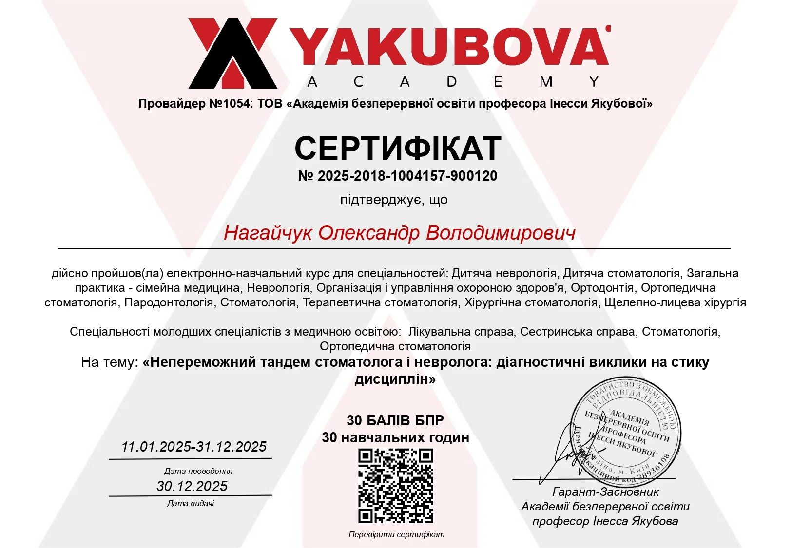 Нагайчук Олександр Володимирович