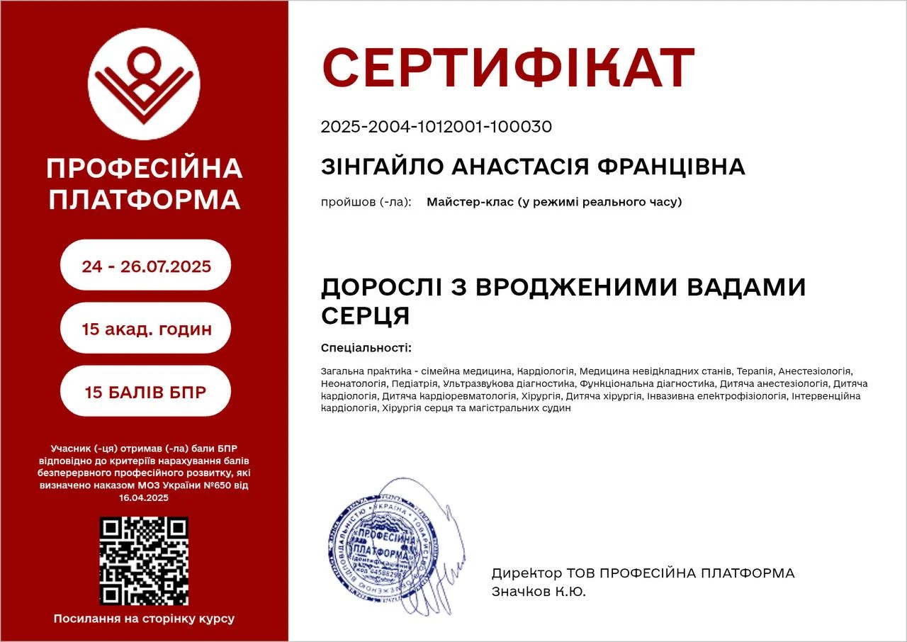 Зінгайло Анастасія Францівна