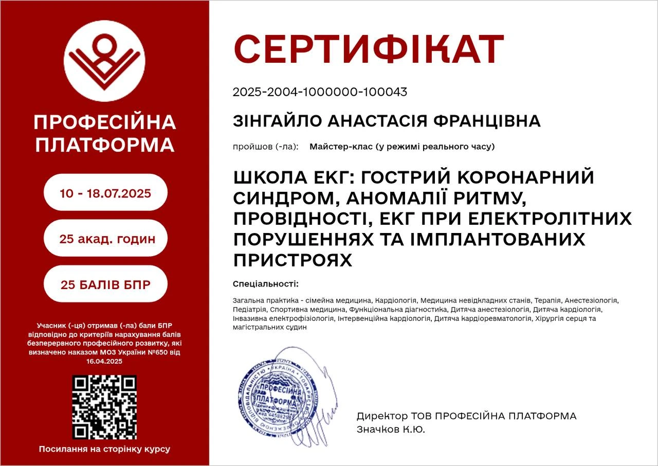 Зінгайло Анастасія Францівна